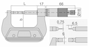 Изображение товара Микрометр с лезвийными губками диап 125-150мм дел 0.01мм невращ микровинт 2