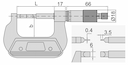 Изображение товара Микрометр с лезвийными губками диап 125-150мм дел 0.01мм невращ микровинт 2