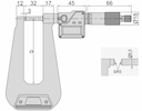 Изображение товара Микрометр МЛЦ- 25 диап 0-25мм/0-1" дел 0.001мм/0.00005" глубина рамки 155мм 2