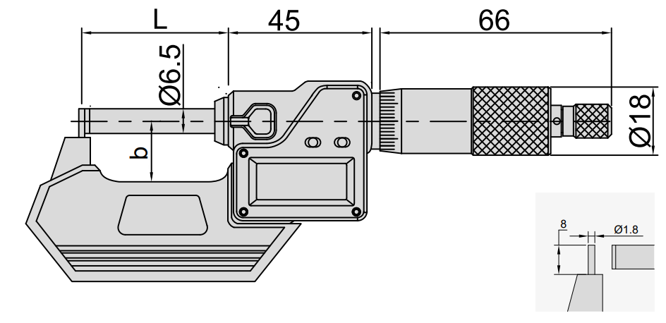 Изображение товара DIGITAL CYLINDRICAL ANVIL TUBE MICROMETER 2