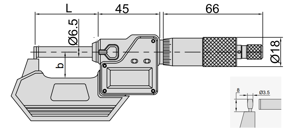 Изображение товара DIGITAL CYLINDRICAL ANVIL TUBE MICROMETER 2