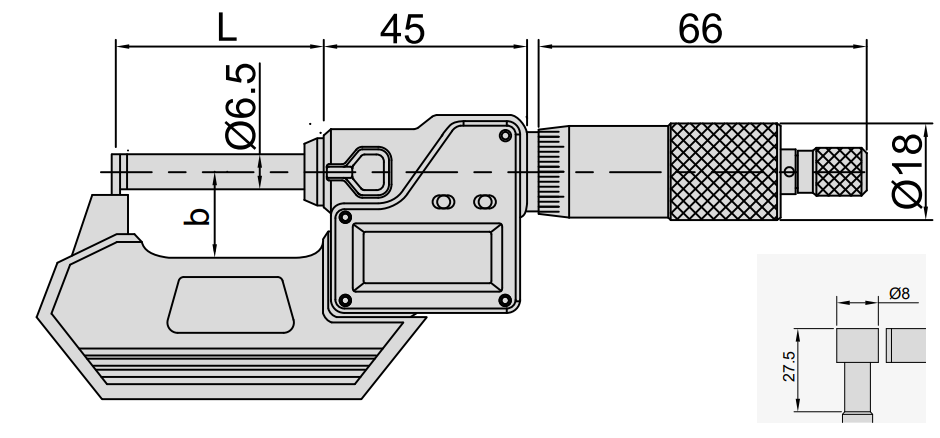 Изображение товара DIGITAL CYLINDRICAL ANVIL TUBE MICROMETER 2