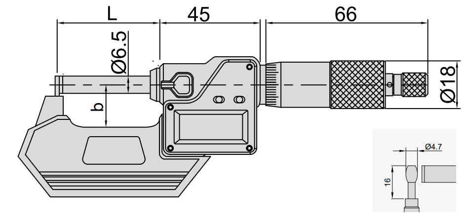 Изображение товара DIGITAL CYLINDRICAL ANVIL TUBE MICROMETER 2