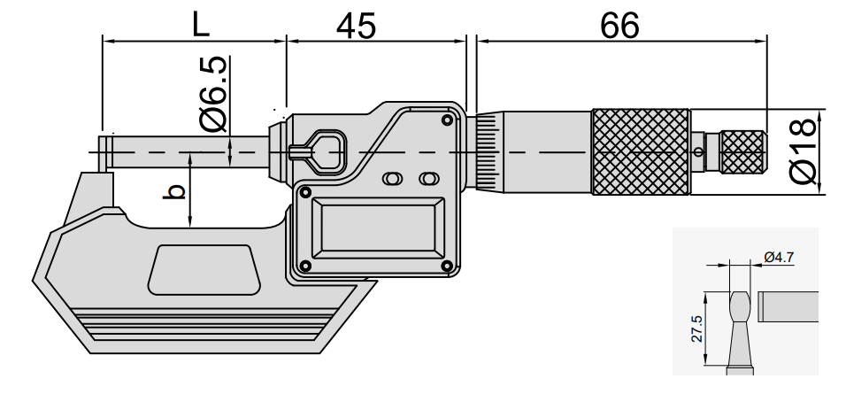 Изображение товара DIGITAL CYLINDRICAL ANVIL TUBE MICROMETER 2