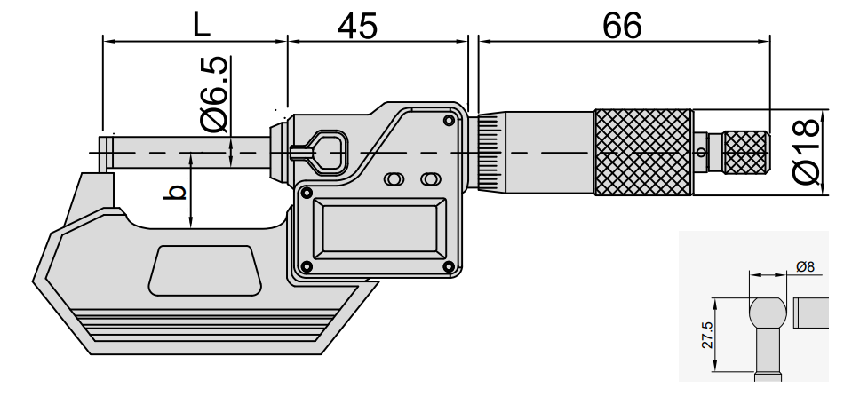 Изображение товара DIGITAL CYLINDRICAL ANVIL TUBE MICROMETER 2