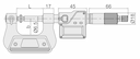 Изображение товара Микрометр универсальный цифр диап 125-150мм/5-6" дел 0.001мм/0.00005" невращ микровинт 2