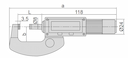 Изображение товара HIGH PRECISION NON-ROTATING SPINDLE DIGITAL MICROMETER (setting standard is not included), INSIZEPLUS 2