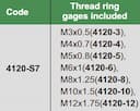 Изображение товара Набор калибр колец М3-М12 ПР 6g 2