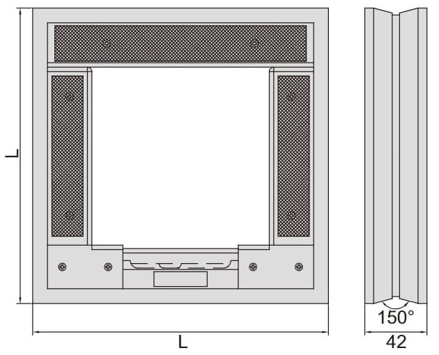 Изображение товара Уровень рамный 150x150мм цена дел 0.02мм/м PLUS 2