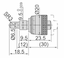 Изображение товара LARGE THIMBLE MICROMETER HEAD 2