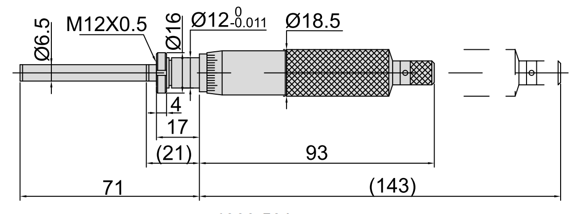 Изображение товара Головка микрометрическая 0-50мм дел 0.01мм тс плоский шпиндель (длинный) 2