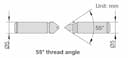 Изображение товара Наконечник для измерения резьбы (14-10TPI, W55°) 2