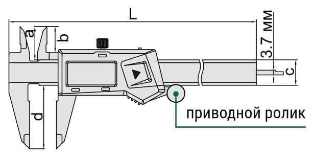 Изображение товара Штангенциркуль Шцц- 150 (0.01мм/0.0005") вылет губок  40мм с вспом роликом 2