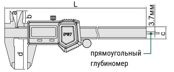 Изображение товара Штангенциркуль Шцц- 150 (0.01мм/0.0005") вылет губок  40мм IP67 с вспом роликом 2