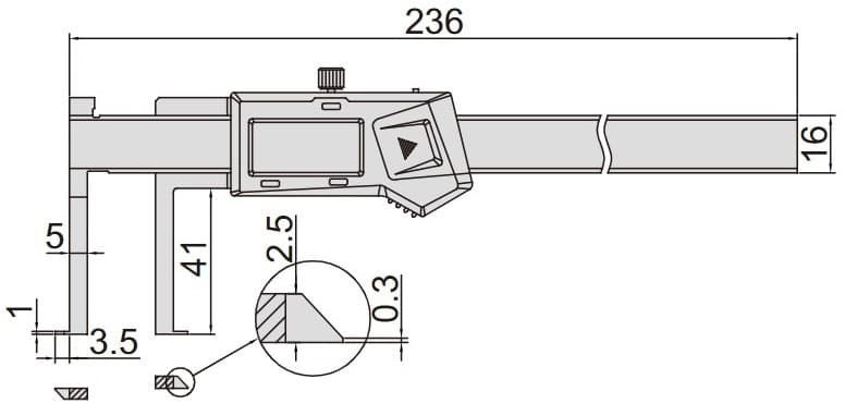Изображение товара Штангенциркуль Шцц- 150 (0.01мм/0.0005") для внутр канавок 2