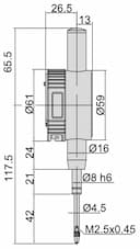 Изображение товара Индикатор ИЧЦ 25.4мм/1.0" дел 0.01мм/0.0005" IP54 2