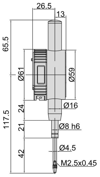 Изображение товара Индикатор ИЧЦ 25.4мм/1.0" дел 0.01мм/0.0005" IP54 2