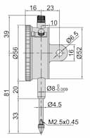 Изображение товара Индикатор ИЧ  25.0мм дел 0.01мм с проушиной 2