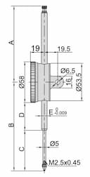 Изображение товара Индикатор ИЧ  50.0мм дел 0.01мм противоуд 2