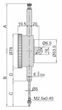 Изображение товара Индикатор ИЧ  50.0мм дел 0.01мм противоуд 2