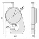 Изображение товара Толщиномер индикаторный ТР-10 (0-10мм деление 0.1мм погрешность ±0.05мм) 2