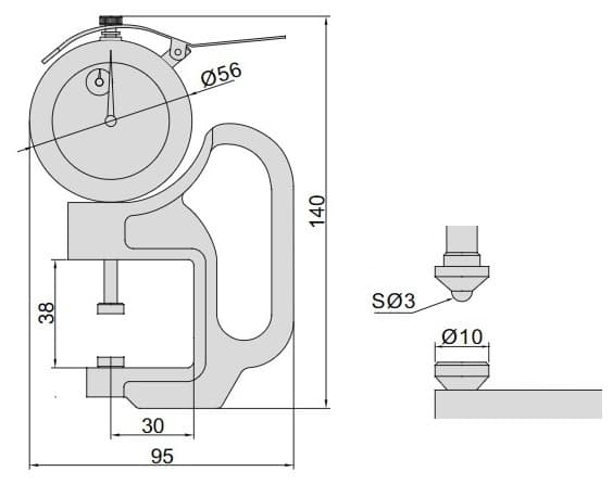 Изображение товара THICKNESS GAGE (spherical -flat tips) 2