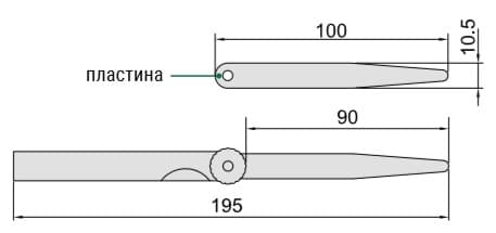 Изображение товара Набор щупов (для установки зазора клапанов) 20шт l=100мм (диапазон 0.05 - 1.00мм) 2