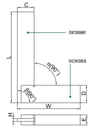 Изображение товара Угольник поверочный УШ- 600 кл 2 (600х350мм) 2