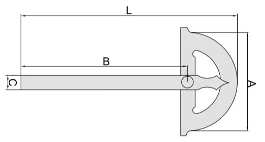 Изображение товара Угломер  0-180° (200х300 деление 1° погрешность ±0.3°) 2