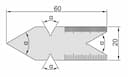 Изображение товара Шаблон резьбовой  W 55° 14/20TPI-24/32TPI погрешность ±30мин 2