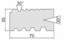 Изображение товара Шаблон резьбовой  Tr 30° 2-12мм погрешность ±10" 2