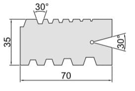 Изображение товара Шаблон резьбовой  Tr 30° 2-12мм погрешность ±10" 2