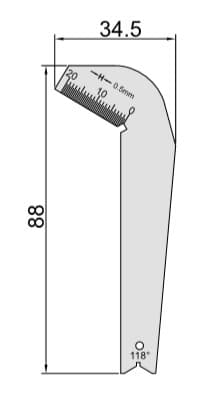 Изображение товара Шаблон для измерения угла заточки сверл 2