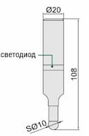 Изображение товара Центроискатель ф10мм ф хв.20мм (точность 0.01мм) PLUS 2