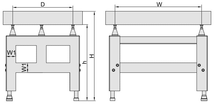 Изображение товара STAND FOR GRANITE SURFACE PLATE (low stands) 2