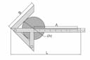 Изображение товара Угольник-центроискатель 100х 70мм вал ф4-90мм 2