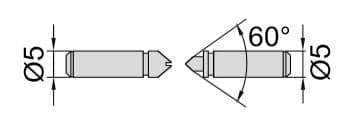 Изображение товара Наконечник для измерения резьбы (13-9TPI/2.0-3.0мм, M60°) 2