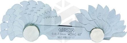 Изображение товара Шаблон резьбовой  М 60°/ W 60° 0.4-7.0мм/4-42TPI погрешность ±0.07мм 1