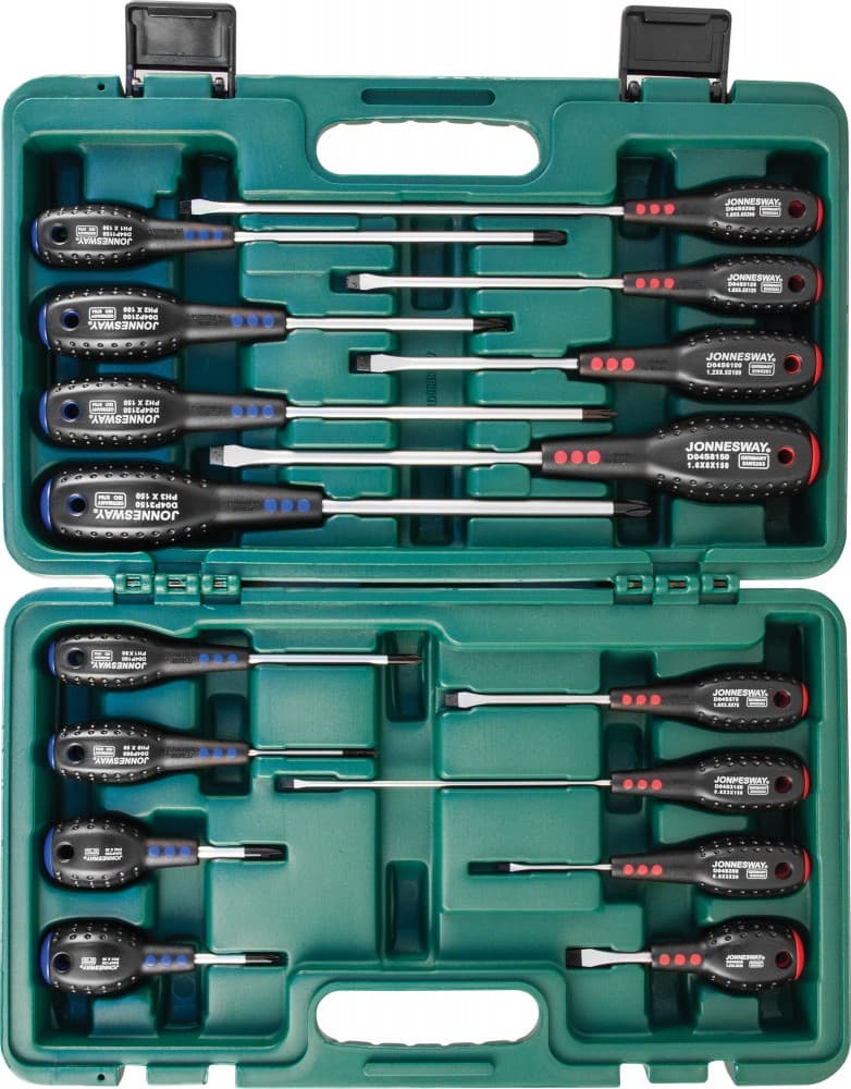 Изображение товара D04PP16S Набор отверток стержневых FULL STAR, 16 предметов Jonnesway 1
