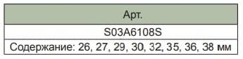 Изображение товара S03A6108S Набор головок торцевых ударных 3/4", 26-38 мм, 8 предметов Jonnesway 2