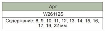 Изображение товара W26112S Набор ключей гаечных комбинированных в сумке, 8-22 мм, 12 предметов Jonnesway 2