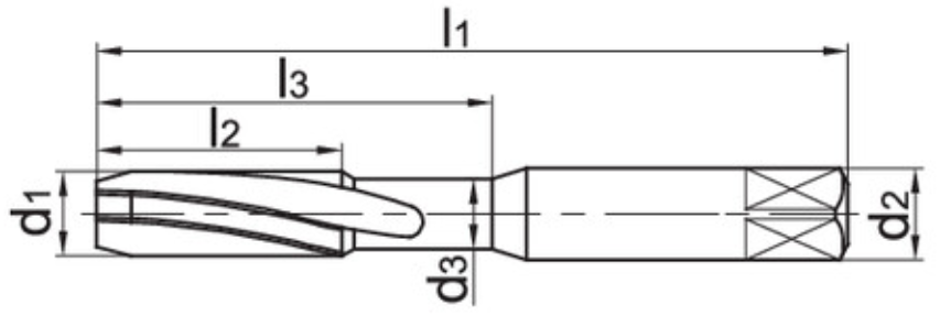 Изображение товара 4201A-M6*0.75-6H YK40F, Метчик ZCC-CT 2