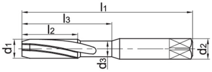 Изображение товара 4201CS-M8*1.25-6H YK40F, Метчик ZCC-CT 2