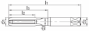 Изображение товара 4202A-M8*1.25-6H YK40F, Метчик ZCC-CT 2