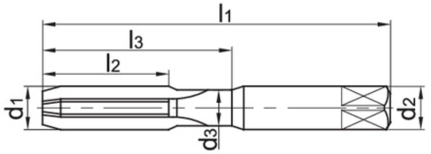 Изображение товара 4202A-M8*1.25-6HX YK40F, Метчик ZCC-CT 2