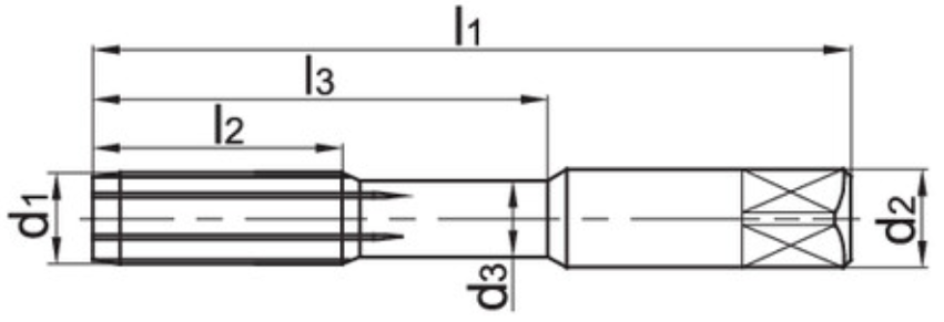 Изображение товара 4222A-M5*0.8-6H YK40F, Метчик ZCC-CT 2