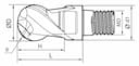 Изображение товара Q08-PM-2B-D12.0 KMG405, Фрезерная головка ZCC-CT 2