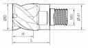 Изображение товара Q12-PM-4E-D20.0 KMG405, Фрезерная головка ZCC-CT 2