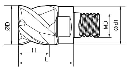 Изображение товара Q08-PM-4E-D12.0 KMG405, Фрезерная головка ZCC-CT 2