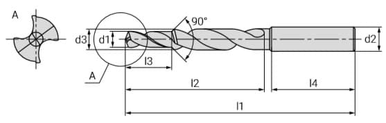 Изображение товара D4-3A-M8, Сверло, АКСИС 2